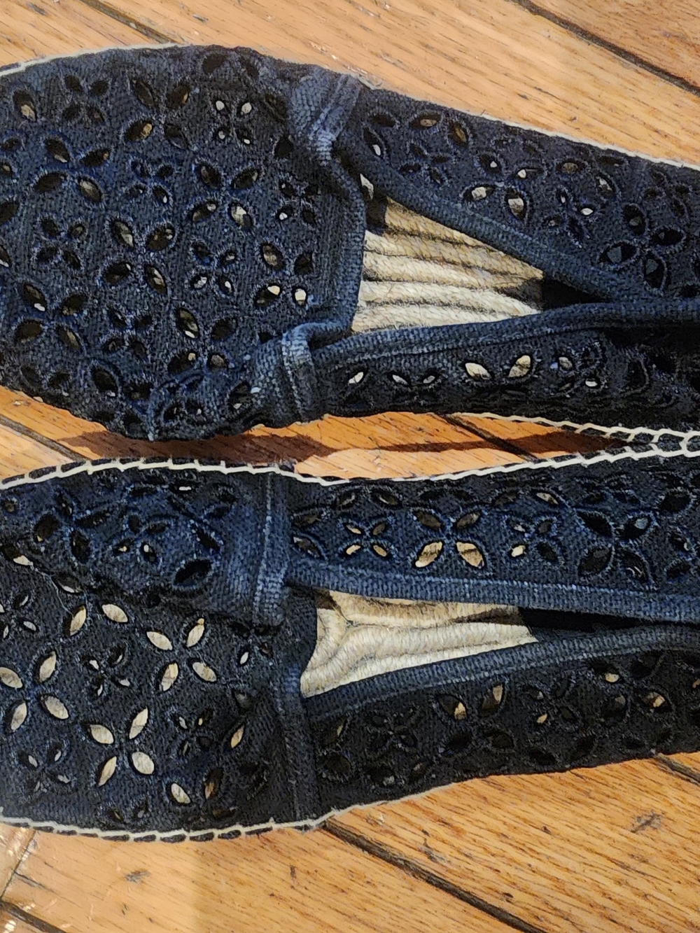 Michael Kors Black Laser-Cut Espadrille Slip-Ons
